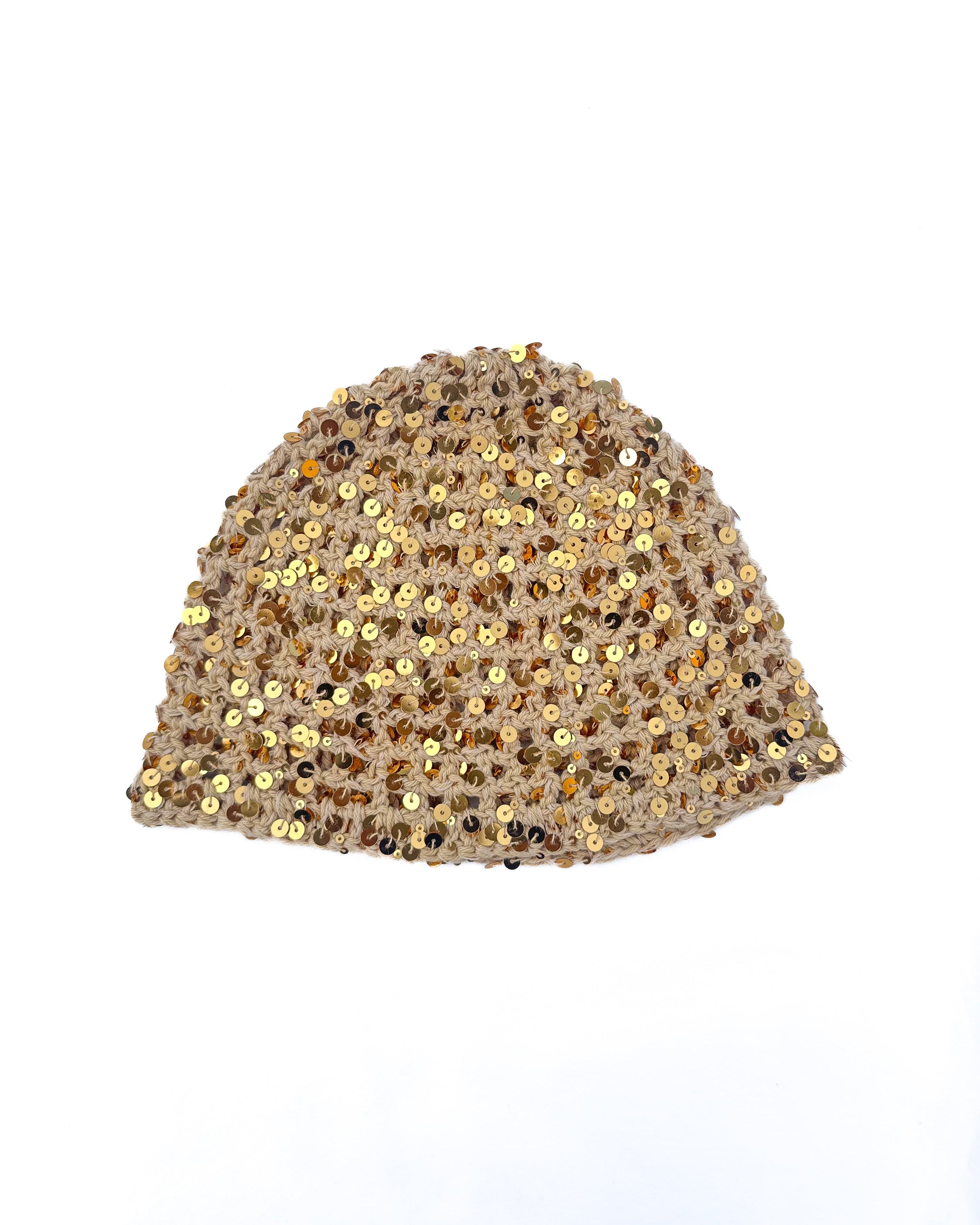 Beige Disco Hat