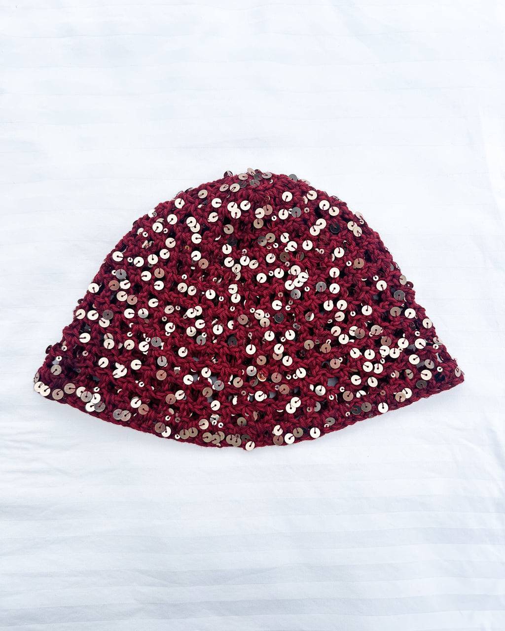 Burgundy Disco Hat