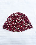 Burgundy Disco Hat